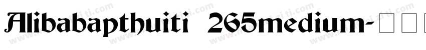 Alibabapthuiti 265medium字体转换